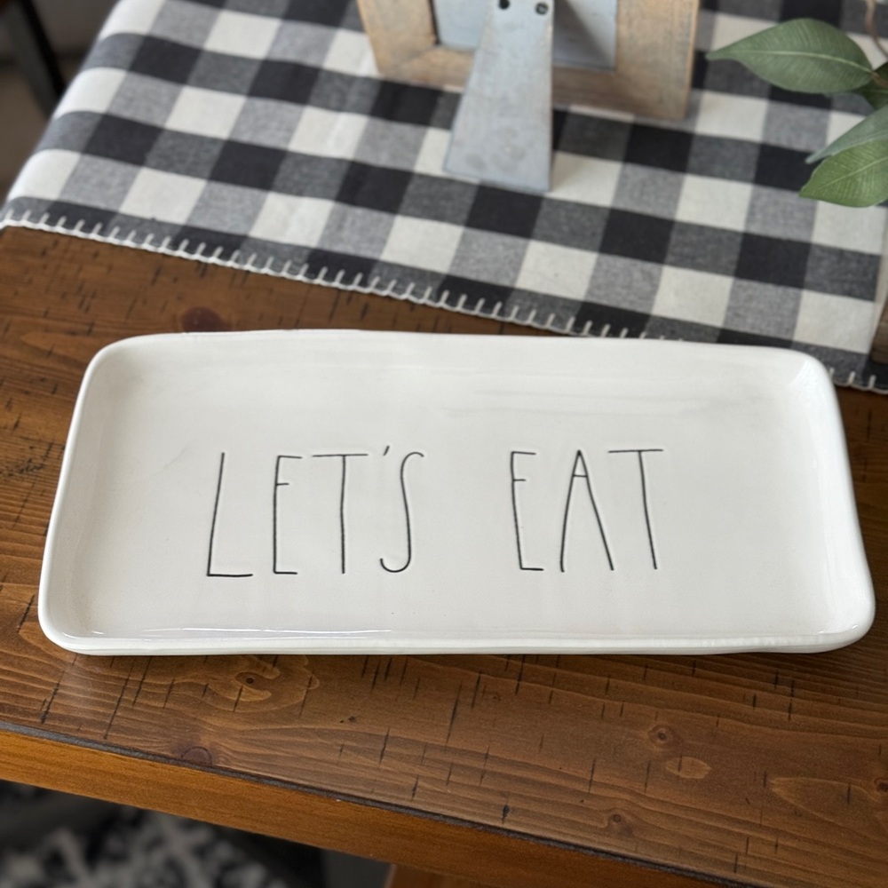 Rae Dunn White Ceramic Serving Tray